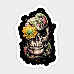 Snake & Skull Sticker